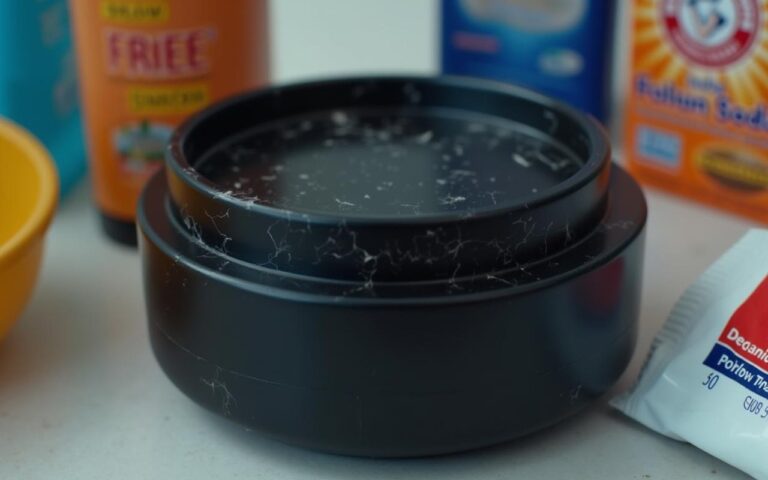Réparation de rayures sur du plastique noir avec des produits ménagers.