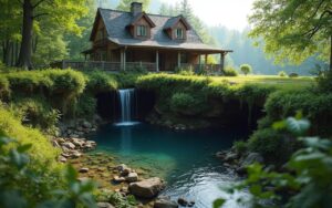 Maison avec sous-sol illustrant l'impact des sources souterraines sur le sommeil.