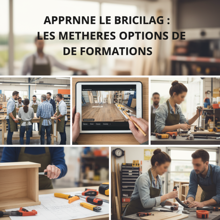 Illustration réaliste sur Apprendre le bricolage : les meilleures options de formations