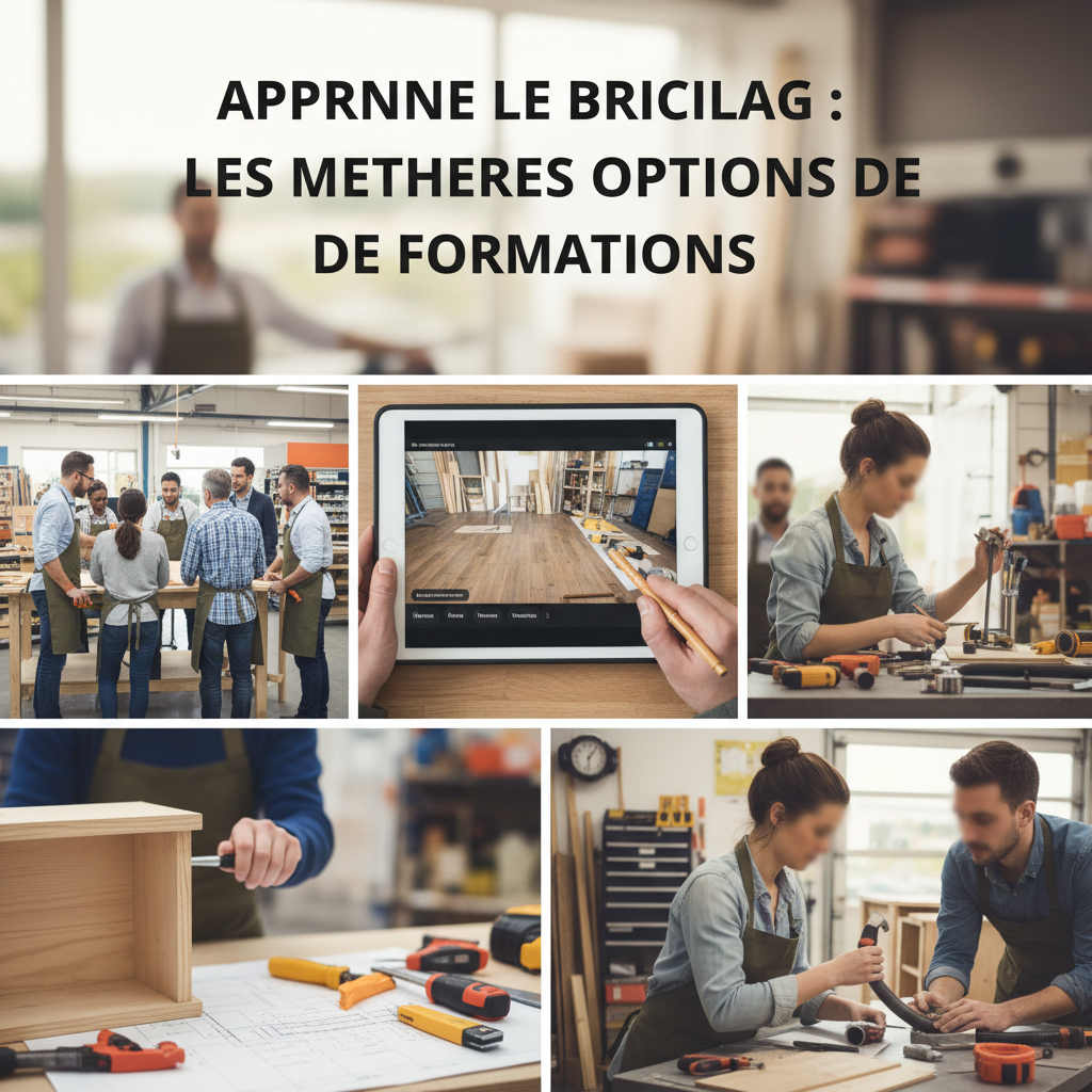 Illustration réaliste sur Apprendre le bricolage : les meilleures options de formations