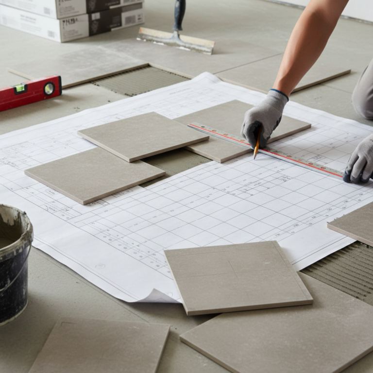 Illustration réaliste sur Calepinage : la méthode pour réussir sa pose de carrelage