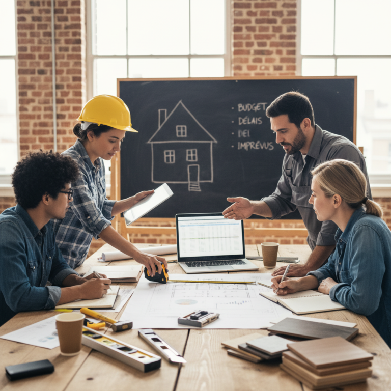 Illustration réaliste sur Estimation rénovation : comment bien anticiper le budget de vos travaux