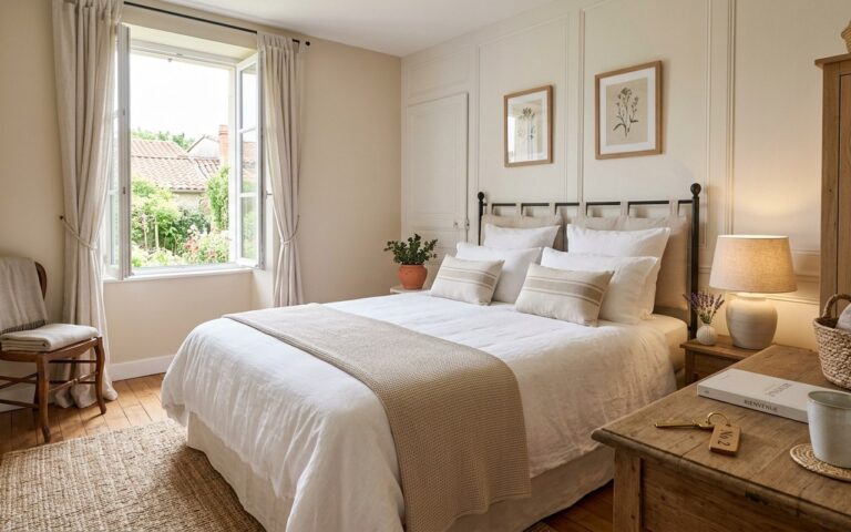Chambre propre préparée pour une location occasionnelle
