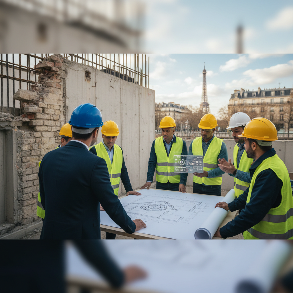 Illustration réaliste sur Décrypter les tarifs Renovimmo Pro pour des travaux de rénovation en Île-de-France